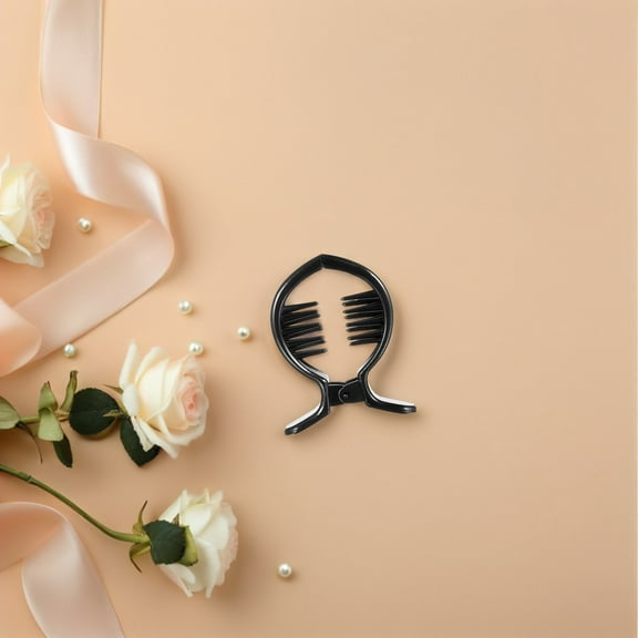 Pawsdot 2Pcs Hair Claw Fish Clip Resin Black Styling For Women Beach Work