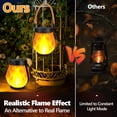 thumbnail image 6 of Solar Lantern Outdoor, 2 Pack Hanging Solar Lights with Flikering Flame, Waterproof Vintage Decorative Lights for Garden Patio Yard, 6 of 7