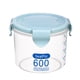 thumbnail image 1 of Caja de almacenamiento de alimentos transparente azul de 600 ml para cocina, cereales, frijoles y nueces, sello hermético, 1 of 5