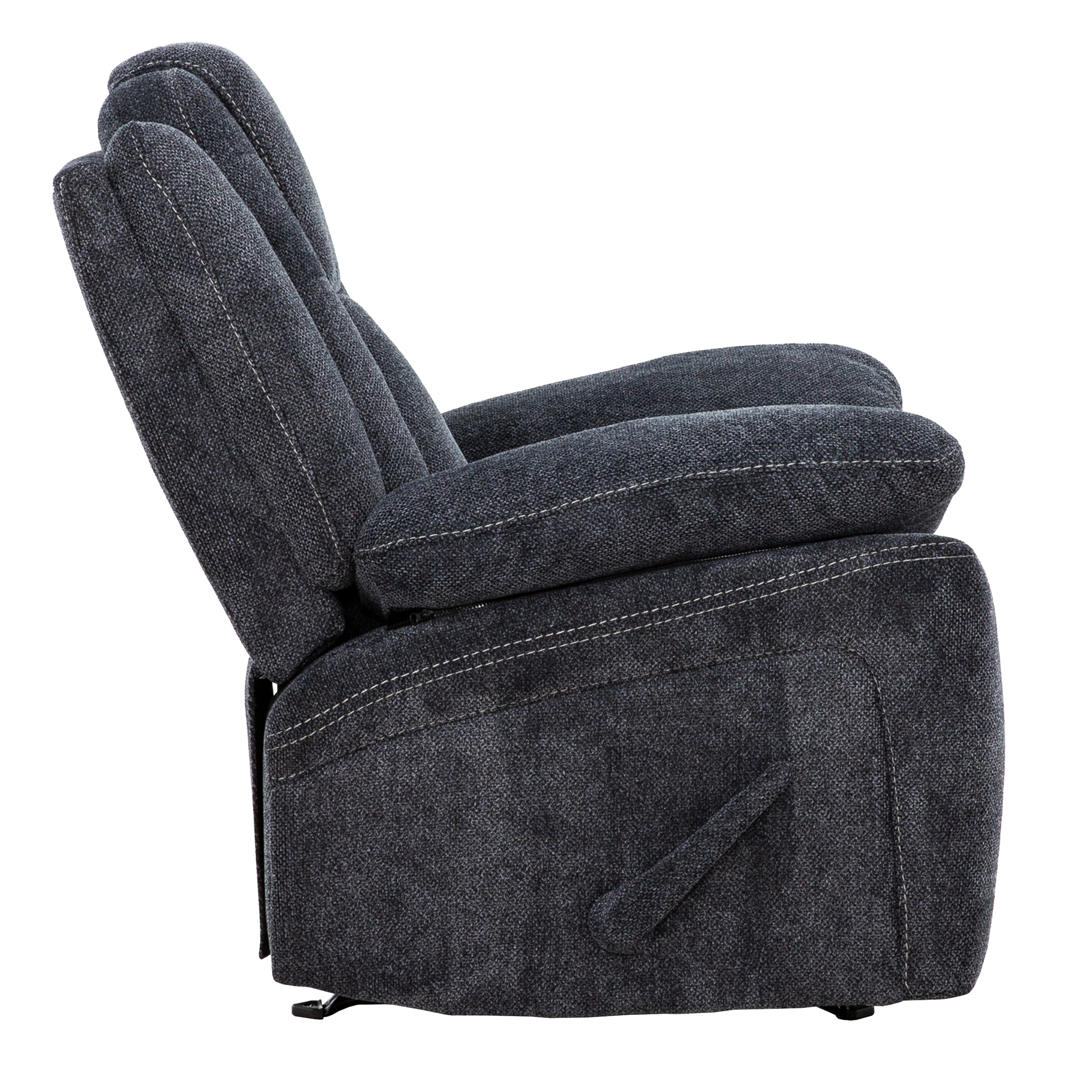 Primo Anakin 38-Inch Rocker Recliner Chair with Lever – Upholstered Armchair, Manual Recline Function, Padded Back, Living Room Seating