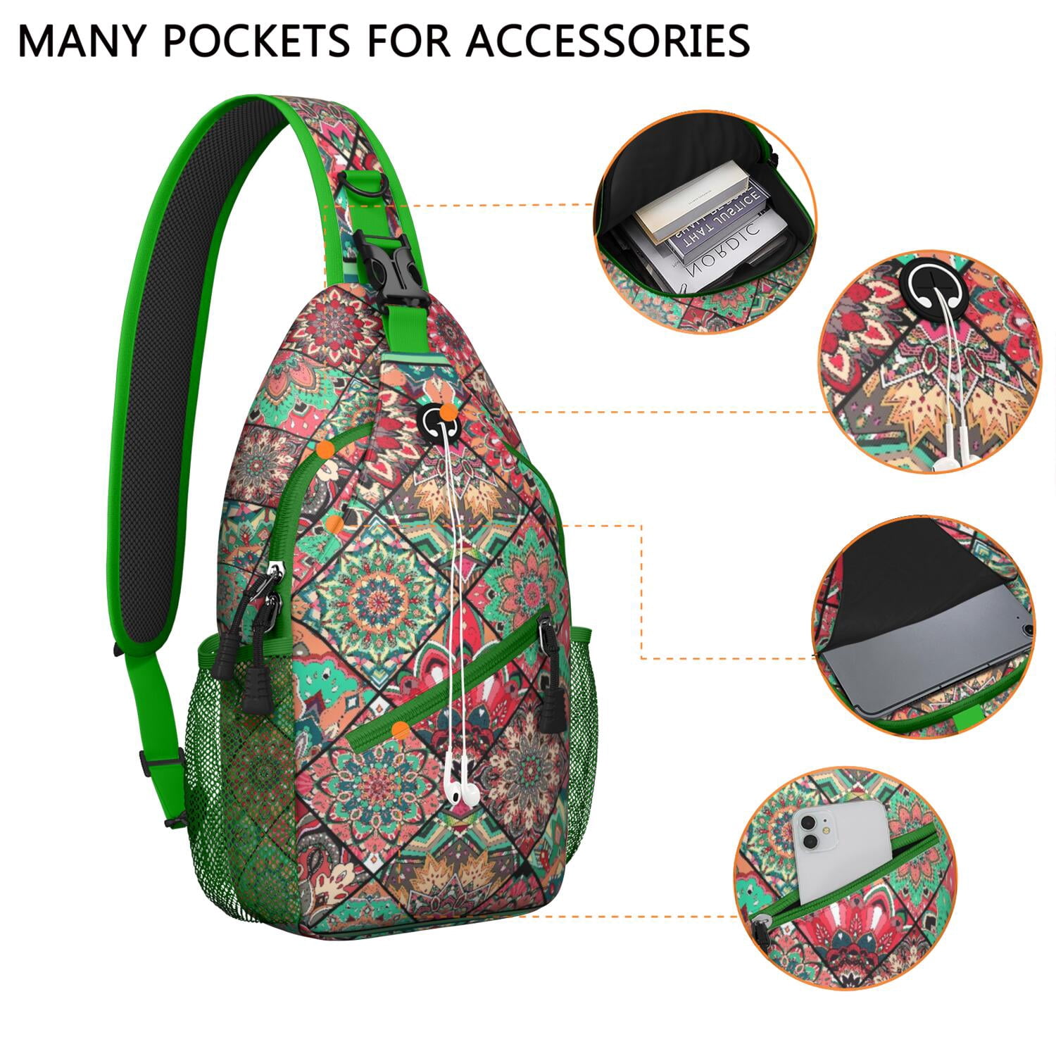 Artistic Home Accents Travel Daypack Anti-Theft Shoulder Backpack for Hiking Vintage & Organized