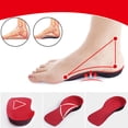 thumbnail image 4 of Cómodas plantillas ortopédicas 3/4 para zapatos, para hombres y mujeres, pies planos, insertos de talón rojo jinwen Plantillas para zapatos, 4 of 7