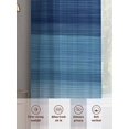 thumbnail image 6 of Navy Blue Ombre Sheer Curtains 84 Inch Length 2 Panels Set, Modern Abstract Art Blue White Striped Voile Window Treatment Rod Pocket Curtains Sheers Drapes for Bedroom/Living Room/Kitchen 52"x84"x2, 6 of 7