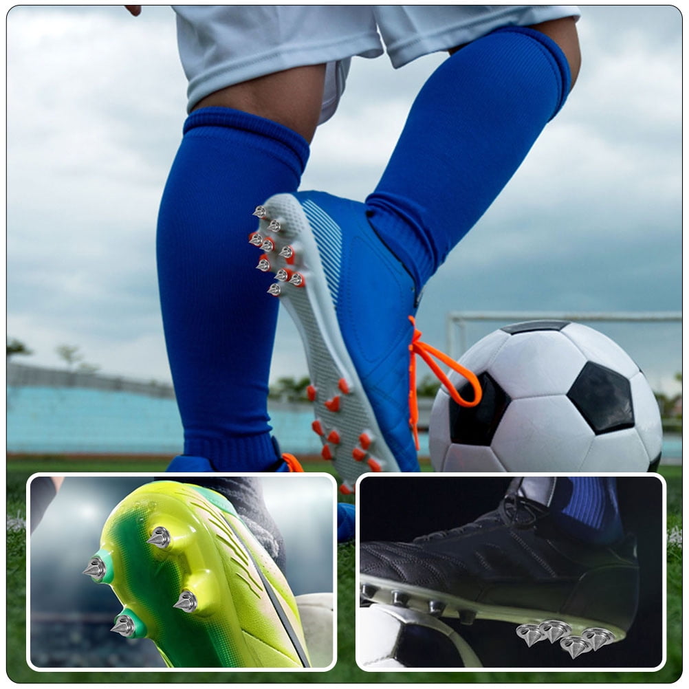 Nicehomfit Golf Shoes Spikes Silver Hard Steel Track and Field Anti-Slip 4Sets
