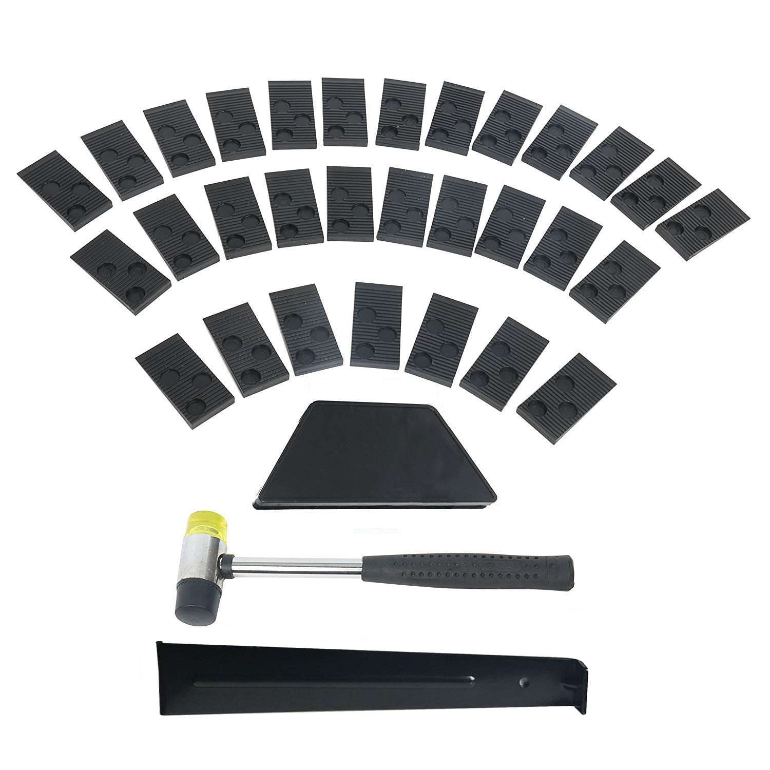 YaeTek Laminate Wood Flooring Installation Kit with 30 Spacers, Tapping  Block, Pull Bar and Mallet - Walmart.com