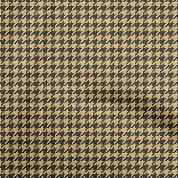 oneOone Polyester Spandex Black Fabric Houndstooth Craft Projects Decor Fabric Printed By The Yard 56 Inch Wide