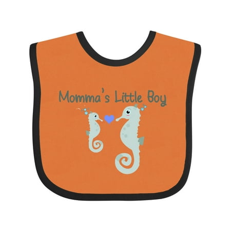 

Inktastic Seahorse (momma s Little Boy) Gift Baby Boy Bib