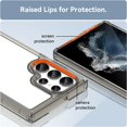 thumbnail image 4 of Case for Samsung Galaxy S22 Ultra Case Slim Dropproof [Defend from Drop/Scratch/Slip/Fingerprint] Clear Acrylic Hard Back Soft TPU Bumper Hybrid Phone Cover for Samsung S22 Ultra-Crystal Black, 4 of 8