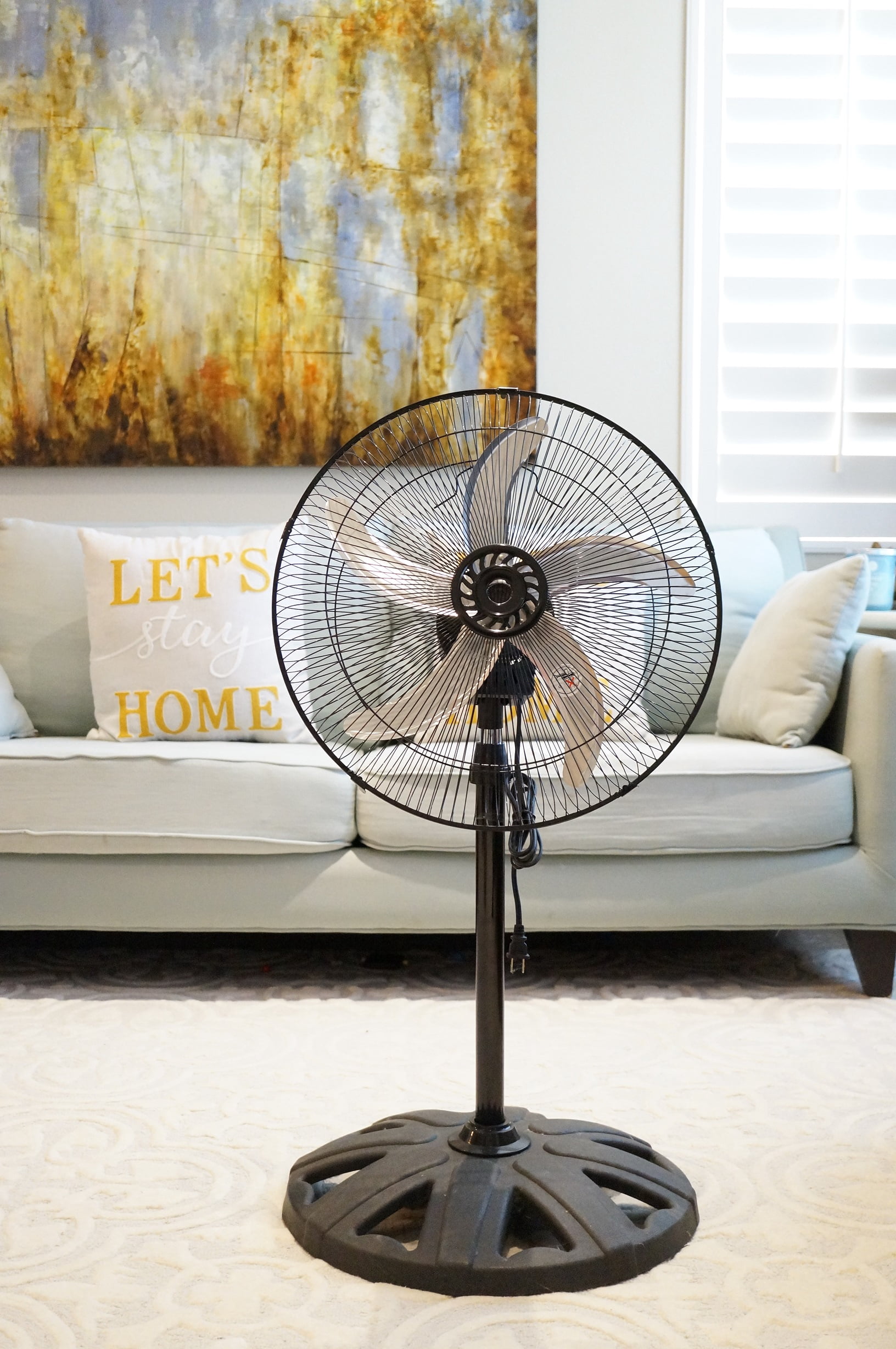 ZOOM 2 PACK 18 Inch 2 in 1 Modern Industrial Floor And Stand Fans 3 Speeds Metal Blades Oscillation