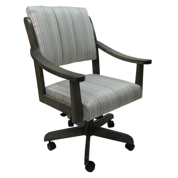 Swivel Wood Dining Caster Chair Casa in Natural Fun/Gray