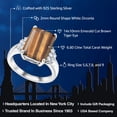 thumbnail image 2 of Gem Stone King 925 Sterling Silver Brown Tiger Eye Ring for Women (6.80 Cttw, Gemstone Birthstone, Emerald Cut 14X10MM, Available in Size 5, 6, 7, 8, 9), 2 of 6