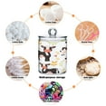 thumbnail image 3 of 4 Pack Qtip Holder Dispenser Cute Little Cow Clear Plastic Storage Apothecary Jars for Cotton Swabs Balls Pads Floss, 3 of 7