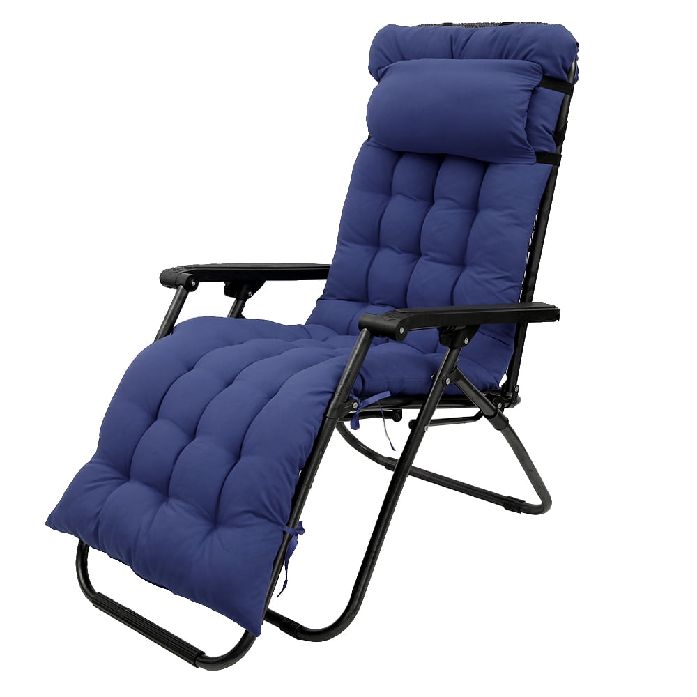 Lounge Chair Cushion with Cap Perfect for Garden Patio Mattress for Zero Gravity Chair High Back Chair Outdoor Chaise Lounge Cushion Sun Lounger Cushions Pad Black 