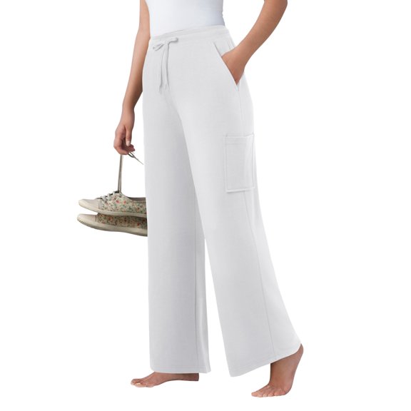 Woman Within Plus Size Knit Pull-On Drawstring Cargo Pants