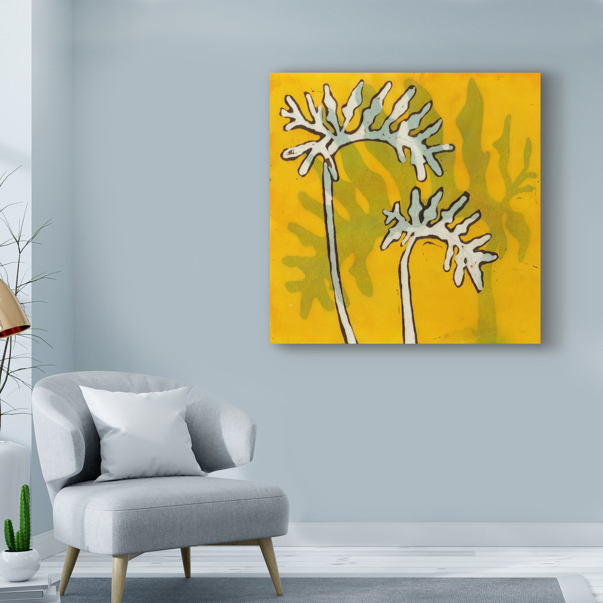 Trademark Fine Art 'Gold Batik Botanical V' Canvas Art by Andrea Davis