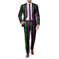thumbnail image 4 of Mardi Gras Clothes Mens And Gold Carnival Suit All Print And Pants Two Piece Set Casual Vacation Clothes For Holiday Carnival Festival Outfit Black L, 4 of 6