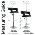 thumbnail image 4 of AmeriHome Adjustable Black Vinyl Finish Full Back Bar Stool, 4 of 5
