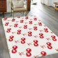 thumbnail image 5 of Rectangle Rug 4x6ft Area Rug, Red Cherry Fruit Seamless Area Rugs for Living Room Bedroom, Food Focus Floor Mat Non-Slip Non-Shedding Carpet Indoor Accent Rugs, 5 of 9