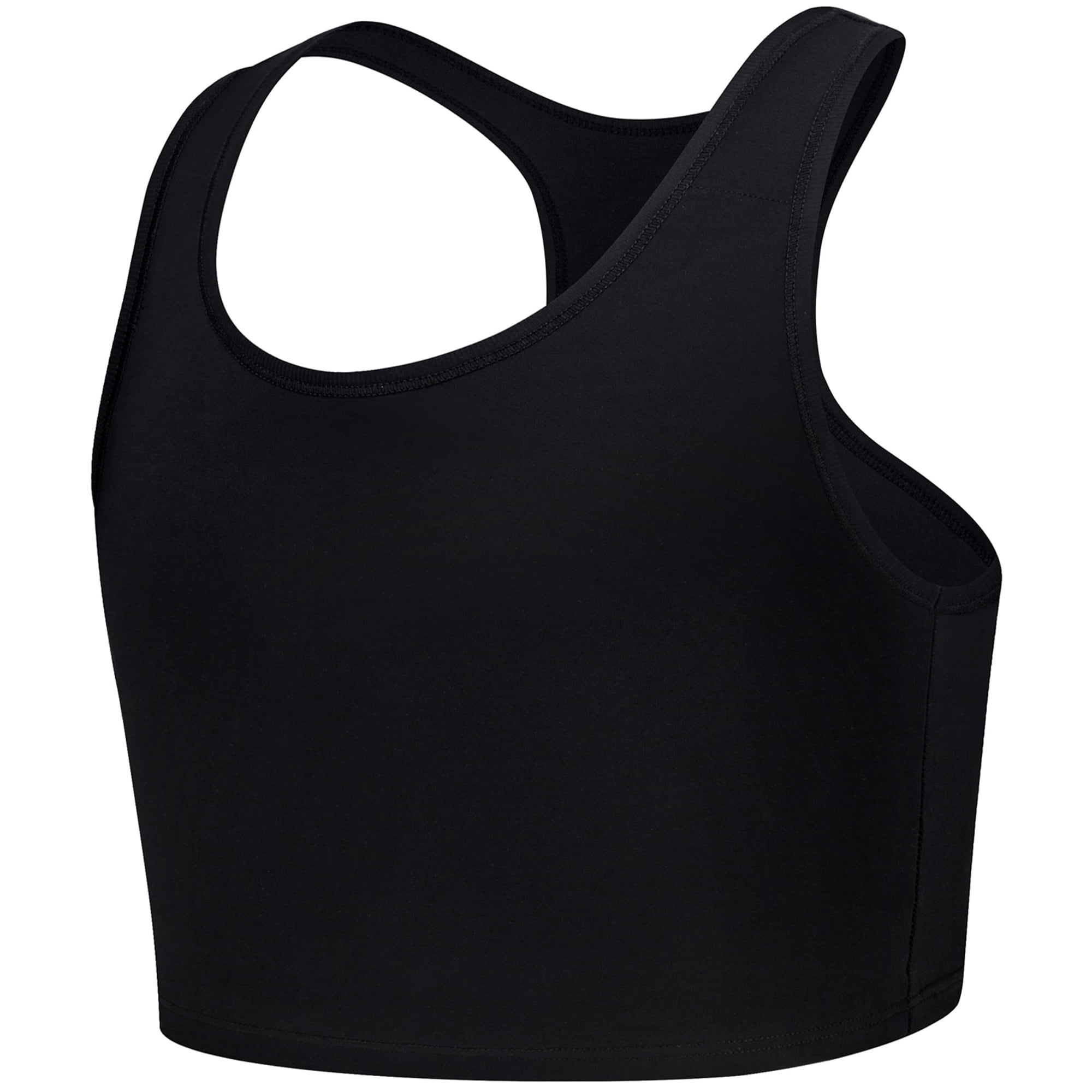 XUJI Chest Binder Women Transgender FTM Cosplay Breathable Half Breast Binder Compression Bra Tank Top (B, L )