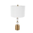 thumbnail image 6 of DecMode 25" Stacked Orbs Clear Table Lamp with White Linen Shade, 6 of 9