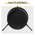 thumbnail image 5 of Patio Small Side Table, Round 2 Tier End Table, Metal Round Coffee Table for Indoor Outdoor, Black, 5 of 7