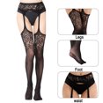 thumbnail image 3 of 5 Pack Bas Résille Noirs Taille Haute Collants Cuisse Collants, 3 of 6