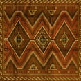 thumbnail image 1 of Ahgly Company Machine Washable Indoor Square Southwestern Yellow Country Area Rugs, 6' Square, 1 of 4