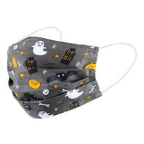 Halloween Disposable Printed Face Cover, Daily Use 3-Ply with Nose Wire Halloween Atmosphere Decoration Party Decoration