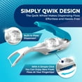 thumbnail image 5 of QWIK Automatic Dental Flosser | Click-to-Use, Reusable & Refillable | Pre-Loaded Floss with Travel Cover | Easy Flossing for Plaque Removal, Clean Teeth & Fresh Breath (Light Blue), 5 of 7
