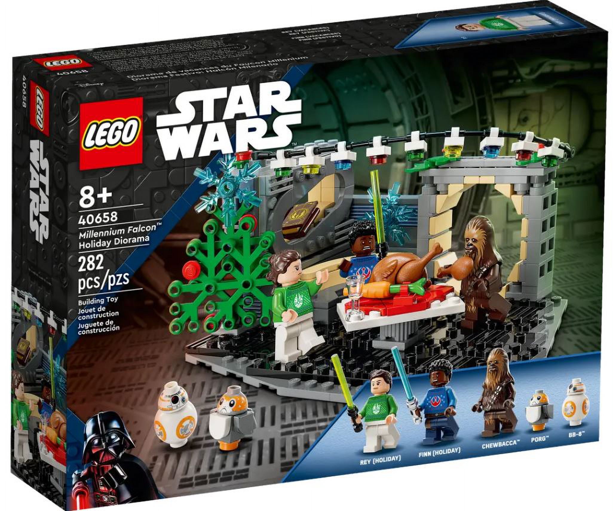 LEGO 40658 Star Wars Millennium Falcon Diorama Navideño 282 piezas 3