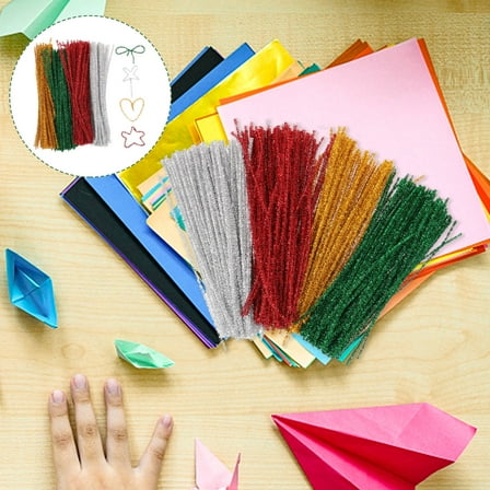 LABSERRON DIY Making Accessory Fuzzy Craft Stems Green 400Pcs 31.00X0.50X0.50cm Iron Wire