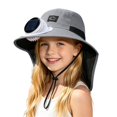 thumbnail image 2 of Womens Sun Hat Solar Powered Kids Sun Hat with Neck Shield and Wide Brim Outdoor Sun Beach Hat, 2 of 5
