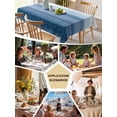 thumbnail image 5 of Haze Blue White Ombre Table Cloth, Vintage Gradient Striped Aesthetics Waterproof Tablecloth for Rectangle Tables, Reusable Washable Fabric Table Cover for Restaurant Kitchen Dining Tables 60"x84", 5 of 6