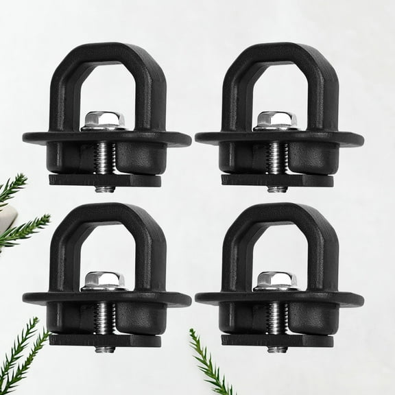 Worgeous  4 Pcs Truck Fixed Pull Ring Anchor Hook Pickup Trailer Tie down