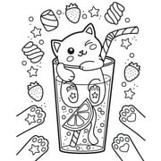 Hinkler Kaleidoscope Coloring with Stickers Totally Bubble Tea Kids for Ages 6 - 12 48 Pages