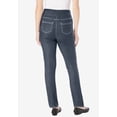 thumbnail image 3 of Woman Within Plus Size Petite Flex Pull-On Straight-Leg Gap-Free Stretch Denim Jeans, 3 of 6