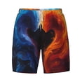 thumbnail image 4 of Lsque Mens Swim Trunks Red And Blue Abstract Pattern - Bathing Suit Compression Liner - Beach Swim Shorts Swimwear - (S-3XL) - Stretch Quick Dry -Large, 4 of 9