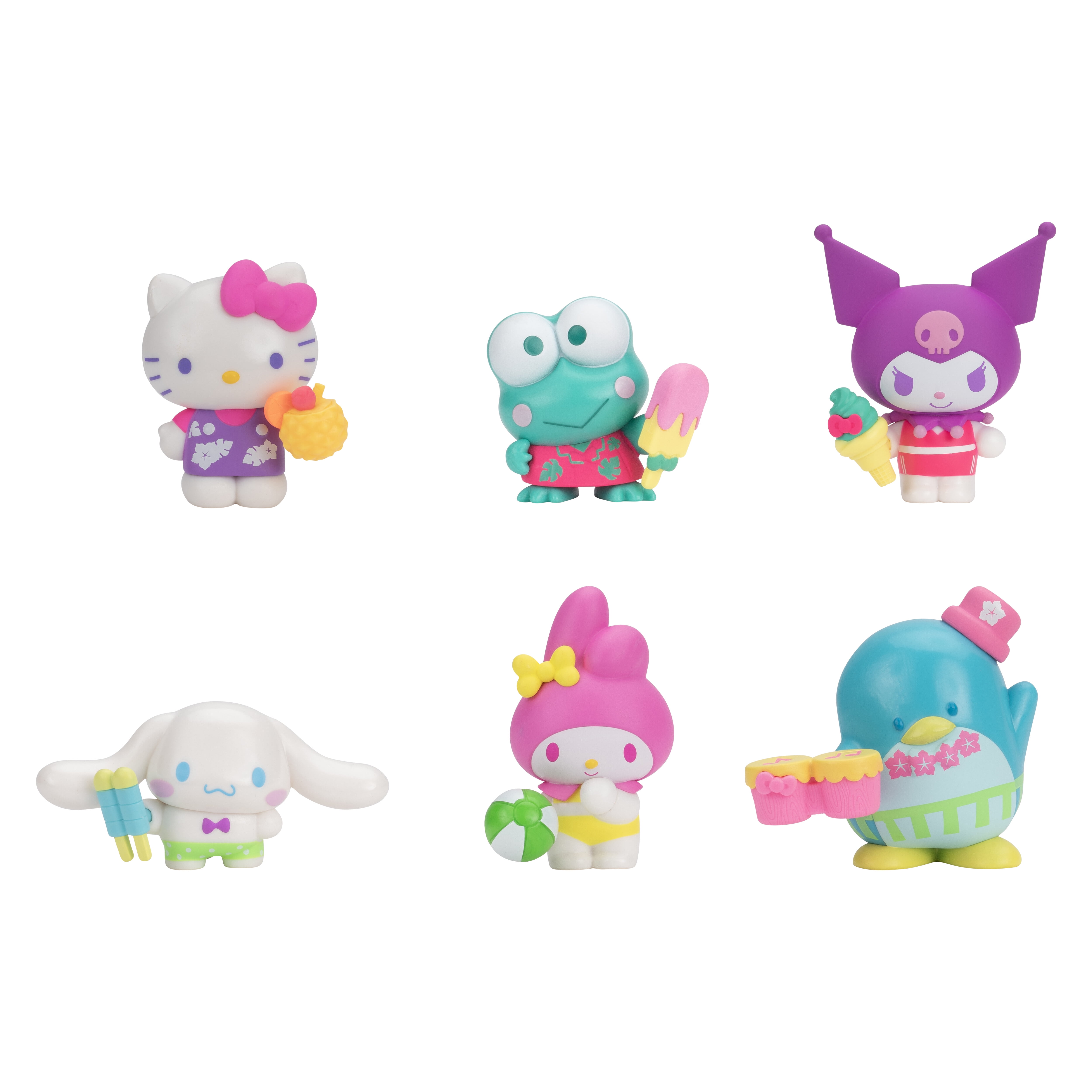 HKT - 6-Figure Pack (Neon Tropical Party) (Hello Kitty, Kuromi, My