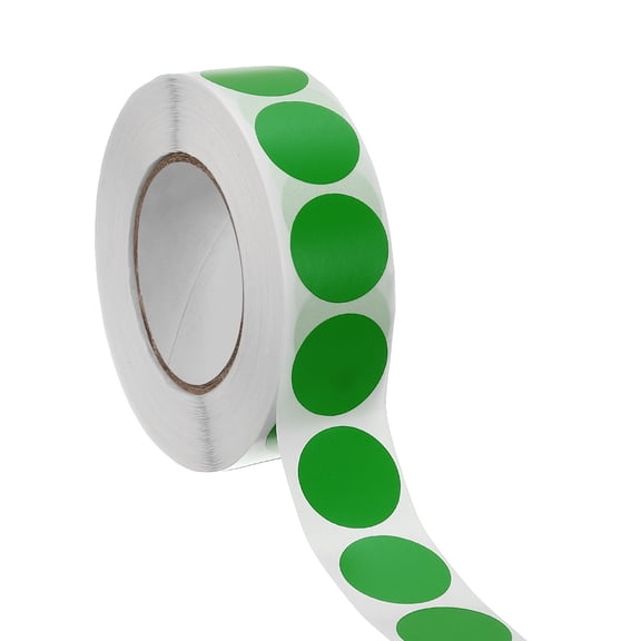 1000pcs Green Round Stickers Roll 0.75 Inch Self-Adhesive Coding Label