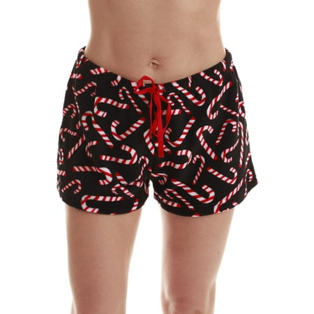 

Just Love Fleece Pajama Pants for Women Sleepwear PJs (Candy Cane Short Large)