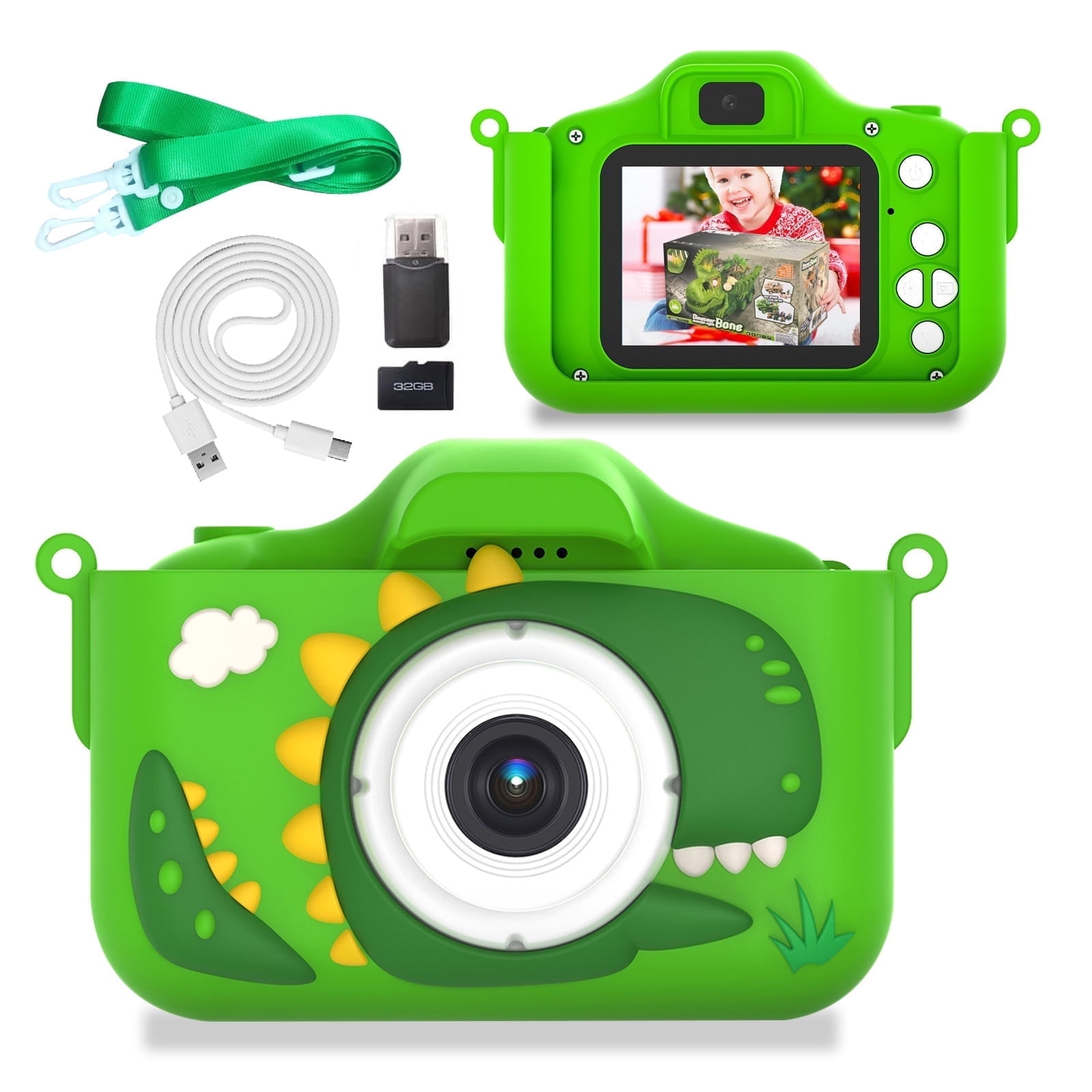 ALLJOY Kids Dinosaur Digital Camera, Blue