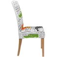 thumbnail image 3 of ABPHQTO Funda protectora para silla elástica africana, funda para asiento para comedor, Hotel, boda, fiesta, juego de 1, 3 of 4
