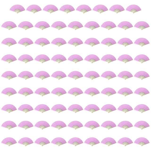 Abanico Plegable Pintura Abanico Color Sólido DIY Abanico Plegable Papel en Blanco Bambú Rosa
