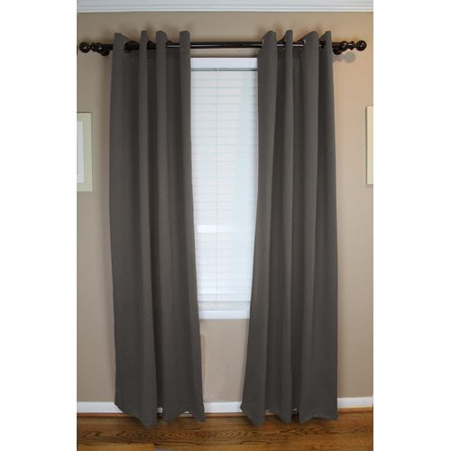 Blackout Curtain 2 Pack Set Gray With Antique Bronze Grommets 52 Gray With Antique Bronze Grommets