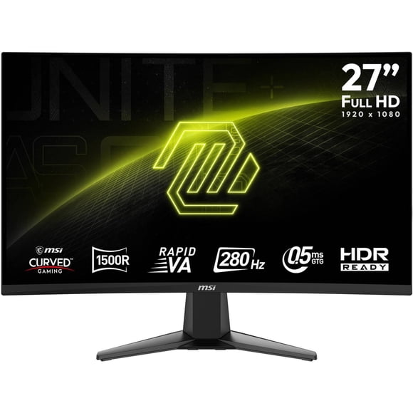 Monitor Gamer Curvo 27 MSI MAG 276CXF 0.5ms 280Hz Full HD Rapid VA HDMI DP negro