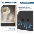 thumbnail image 5 of Double Cat Litter Box Enclosure Furniture with Scratching Post, 2-in-1 Hidden Litter Box Cabinet with Litter Mat, Large Litter Box Enclosure for 2 Cats, Slotted Door-Black, 5 of 6