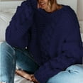 thumbnail image 2 of OJinShaWanO Sweater Weather Autumn/Winter Solid Color Pullover V Neck Loose Sweater Casual Knit, 2 of 6
