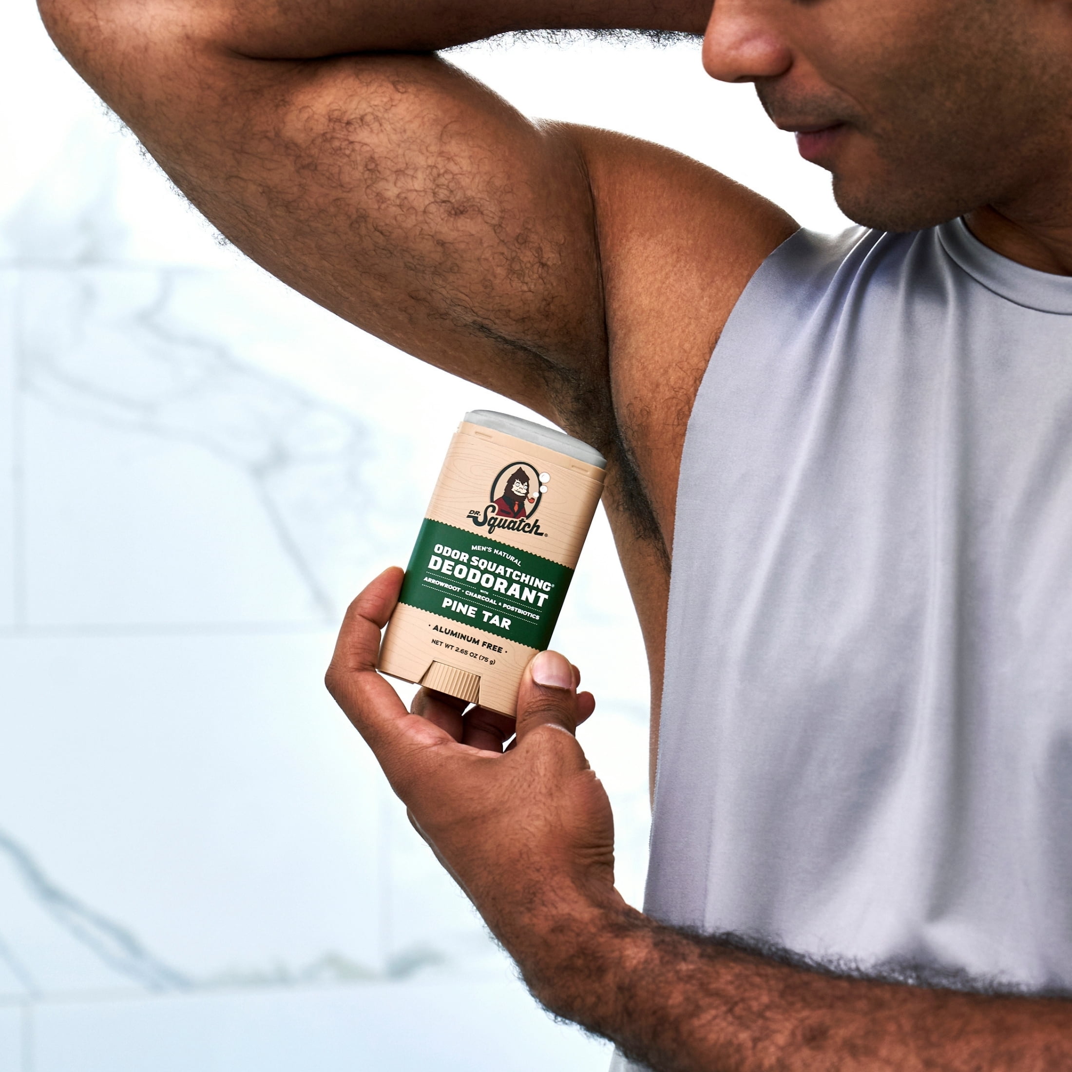Dr. Squatch Natural Men's Deodorant - Odor-Squatching Aluminum Free - Pine Tar 2.65 oz