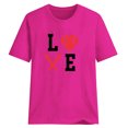 thumbnail image 4 of Blusa informal de manga corta con cuello redondo y estampado suelto de verano para mujer con estilo OAVQHLG3B Store  lin121212, 4 of 4