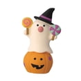 thumbnail image 2 of Estatuilla de calabaza en miniatura, decoración de Halloween, decoraciones de mesa, Mini estatua de calabaza de resina para decoración de escritorio y Blanco y naranja BLESIY Minifigura de Halloween, 2 of 8